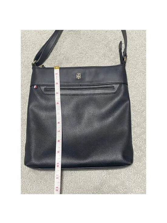 Tommy Hilfiger Black Crossbody Bag With Adjustable Strap gold logo - Picture 7 of 16